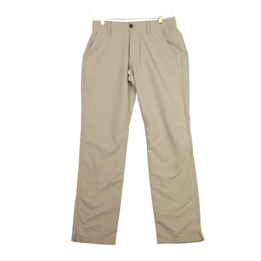 Under Armour Loose Golf Pants Khaki Tan Performance Stretch Light Weight 30x32
